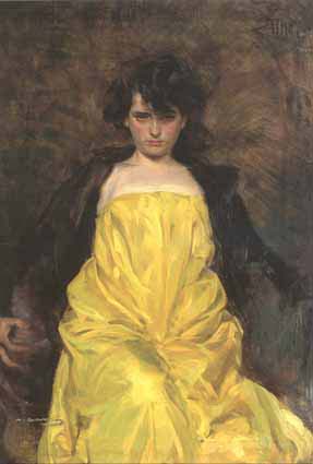 Ramon Casas i Carbo portrait of Julia Peraire